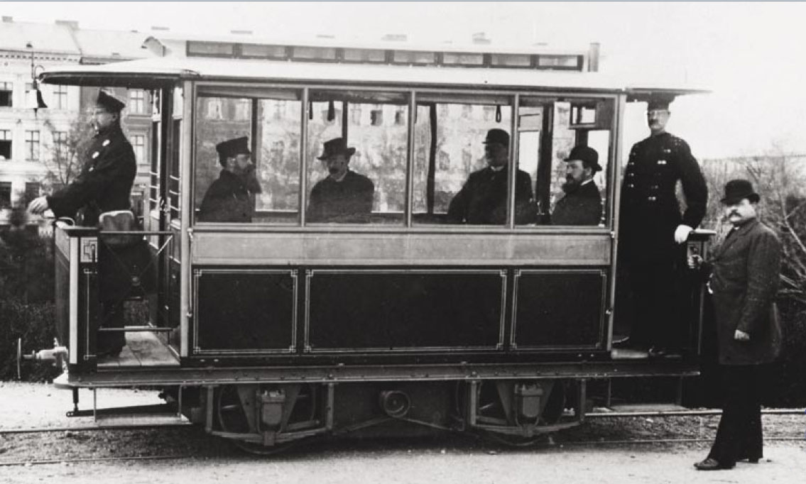 Die erste elektrische Straßenbahn in Deutschland