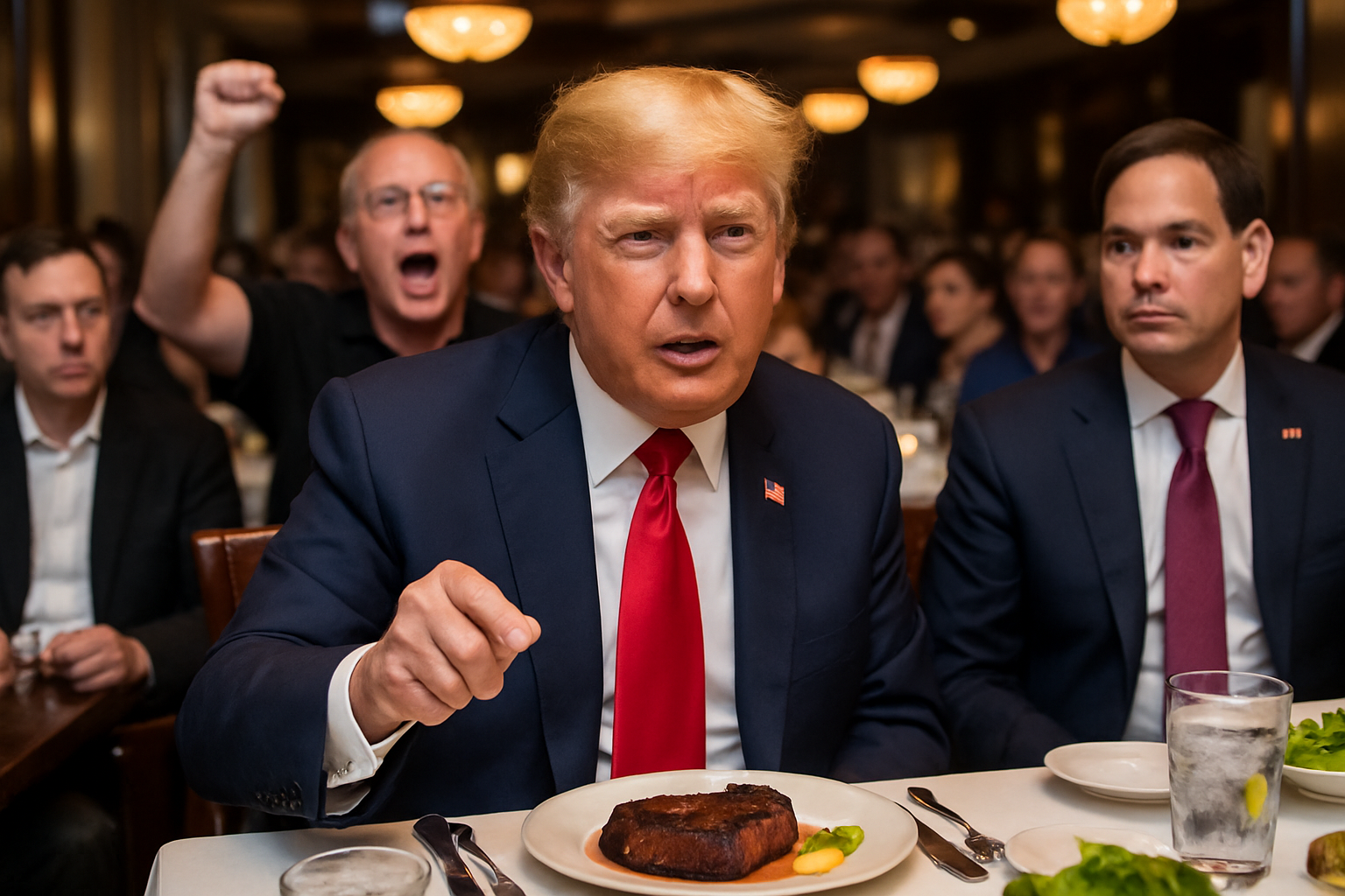 Steak & Sicherheit: Trumps Dinner-Inszenierung in Washington